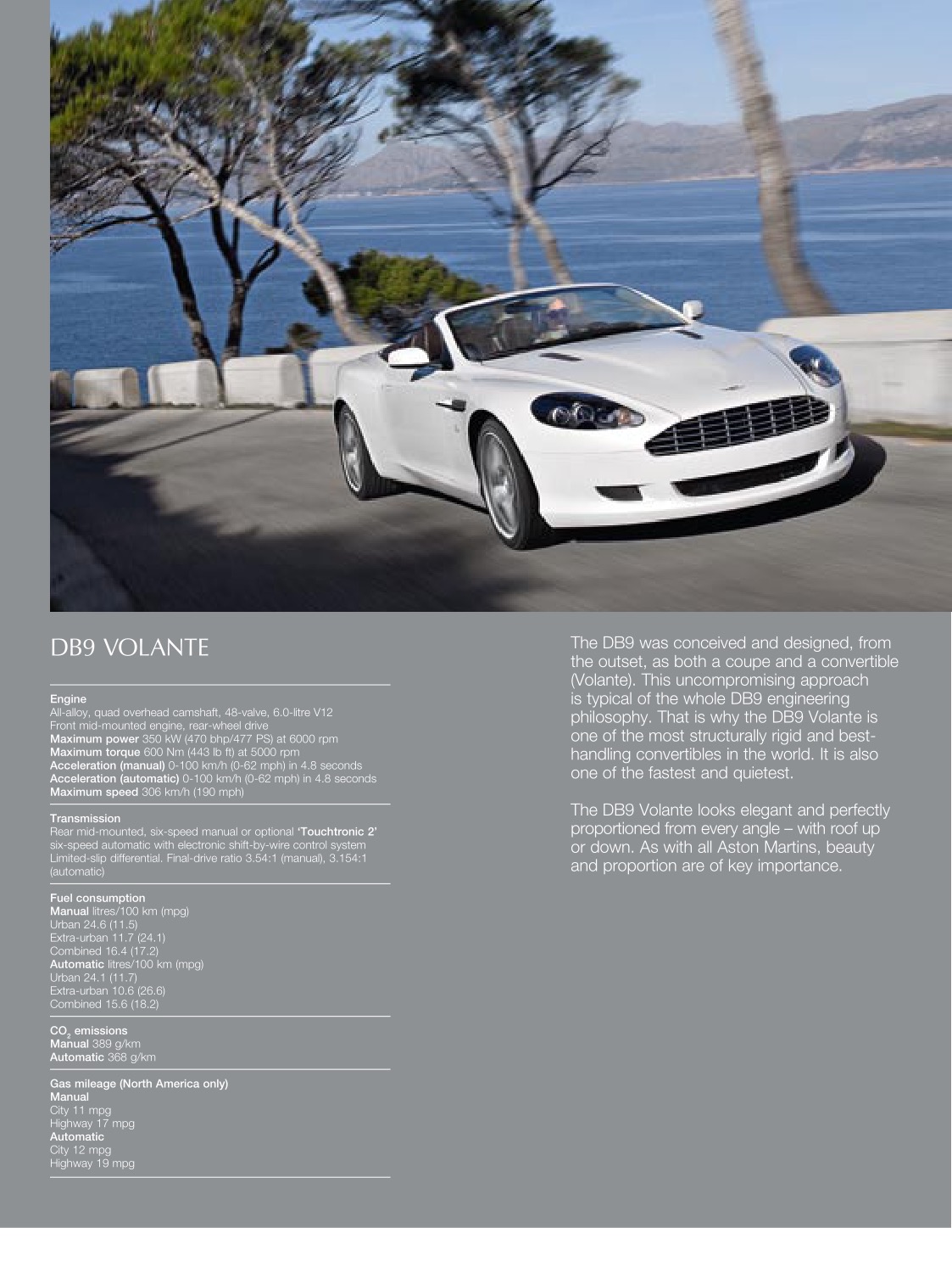 2009 Aston Martin Model Range Brochure Page 6